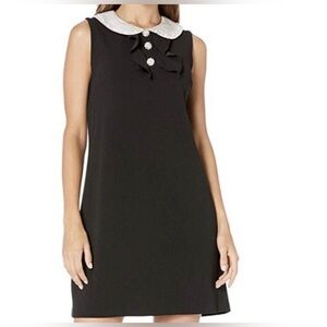 Betsey Johnson Black & White Shift Dress - SZ 6 Full Lined